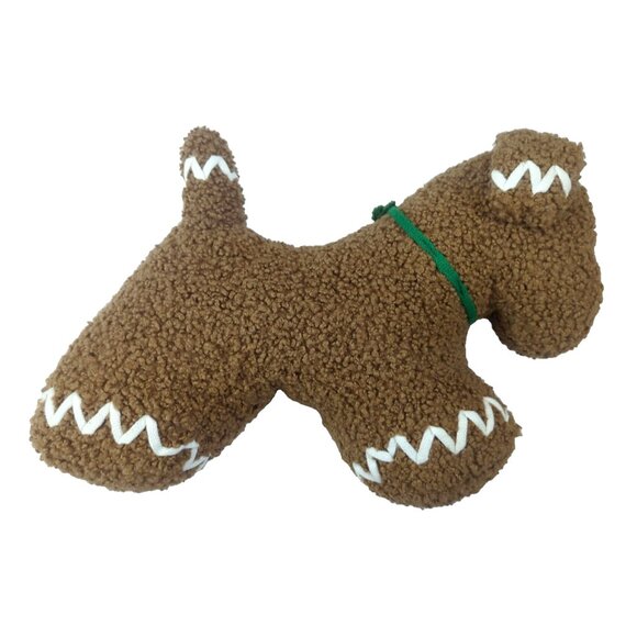 Pottery Barn Gingerbread Spice Dog Shape Pillow Christmas Puppy - Picture 3 of 4